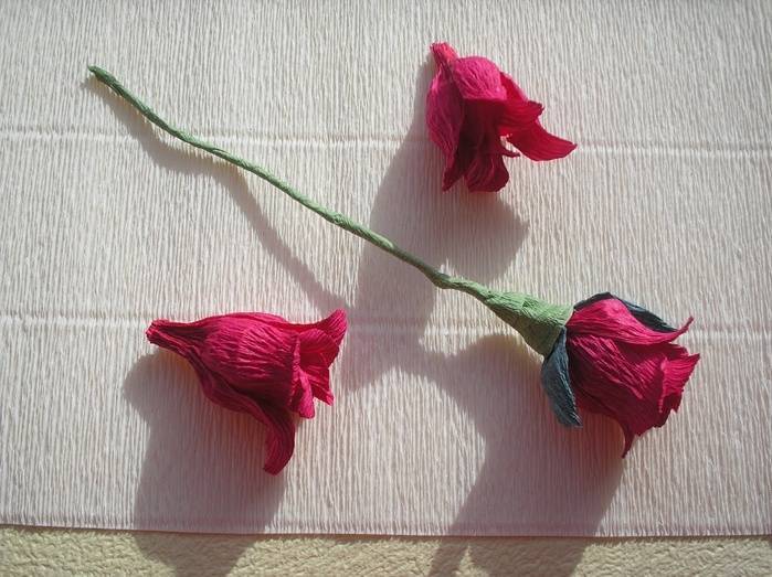 Розы из гофрированной бумаги: своими руками, с пошаговым фото