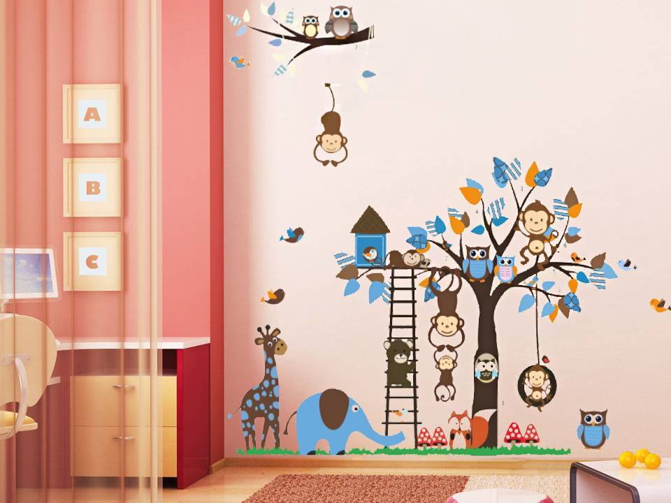 Стикеры и наклейки для стен в квартире: виниловые, декоративные объемные или самоклеющиеся для стен коридора, гостиной, зала, спальни и детской