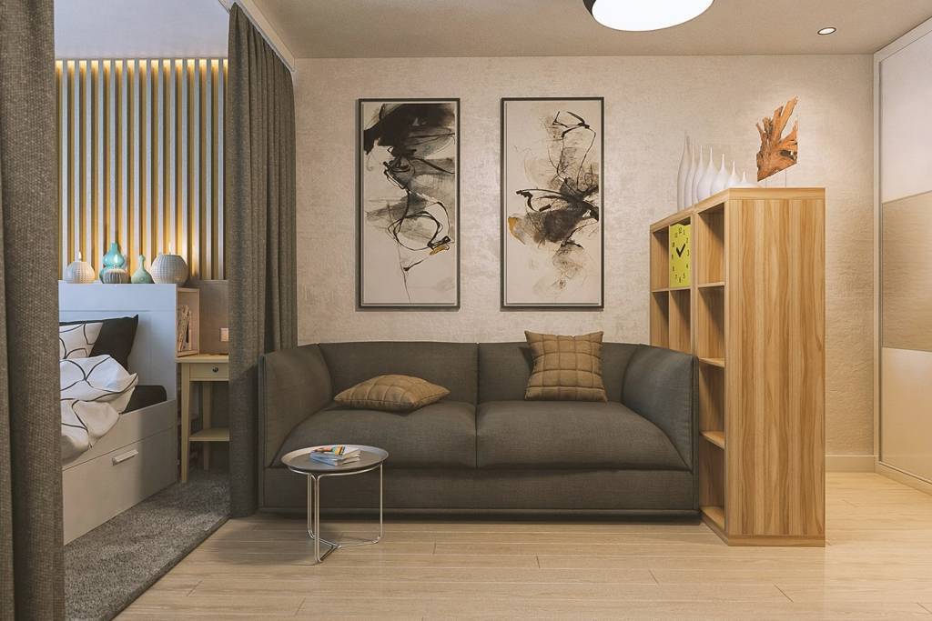 Комната 17 кв. м спальня-гостиная фото: дизайн и зонирование, интерьер м2, метры совмещенные для зонирования