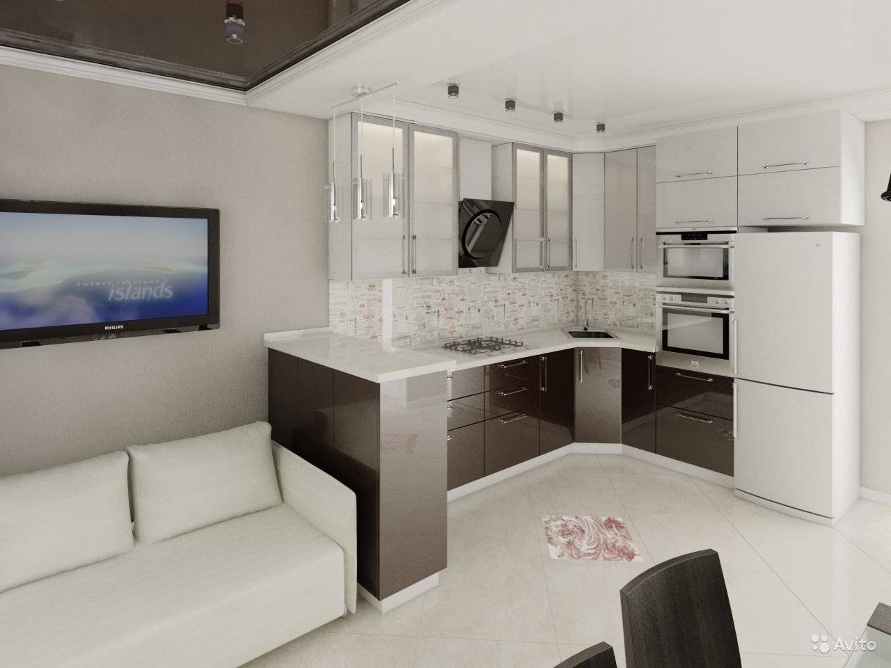 75 дизайнерских решений интерьера кухни гостиной 16 кв.м. с фото