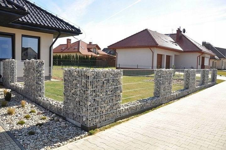 Забор из габионов (55 фото): технологии укладки камней, особенности габионовой и каменной конструкции