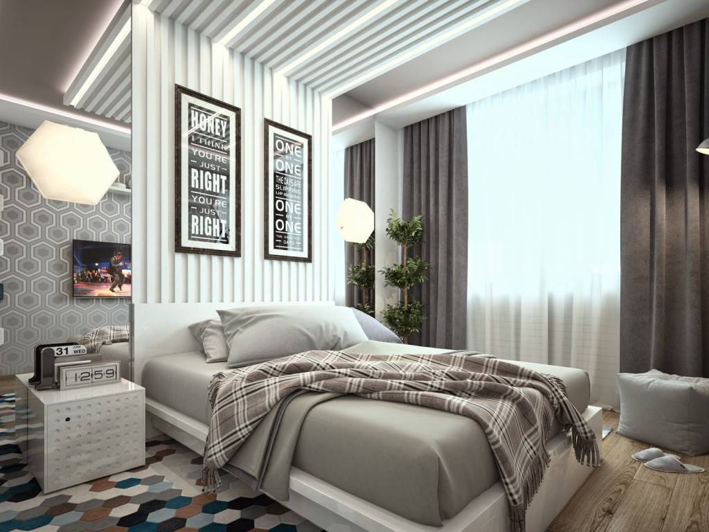 Спальня 12 кв. м. - 150 фото лучших вариантов оформления интерьера в современном стиле
