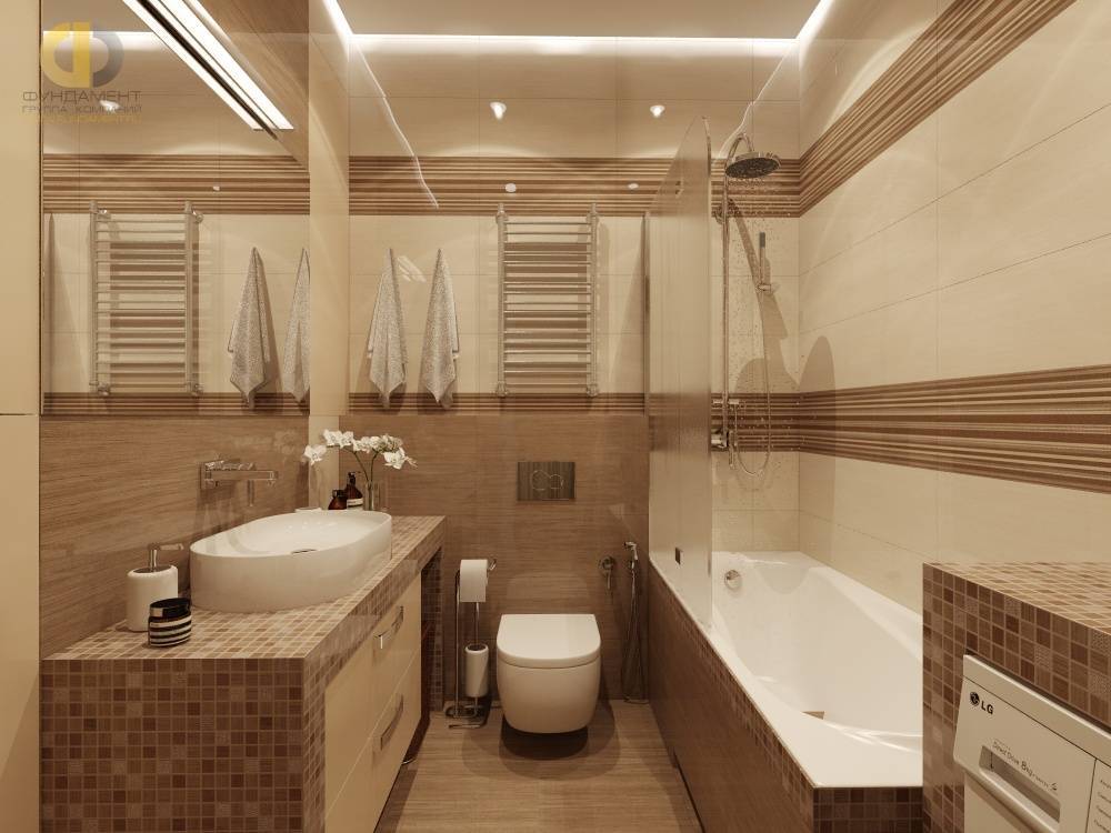 Коричневая ванная комната — уютный и спокойный дизайна (50 фото)