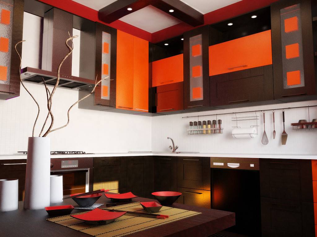 Кухня в японском стиле: примеры мебели, цветовой гаммы, идей дизайна на 88 фото