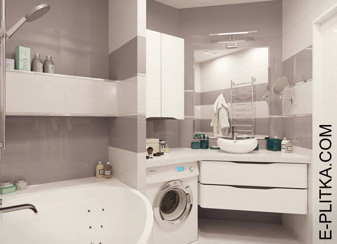 Дизайн интерьера ванной комнаты с площадью 5,5 кв м