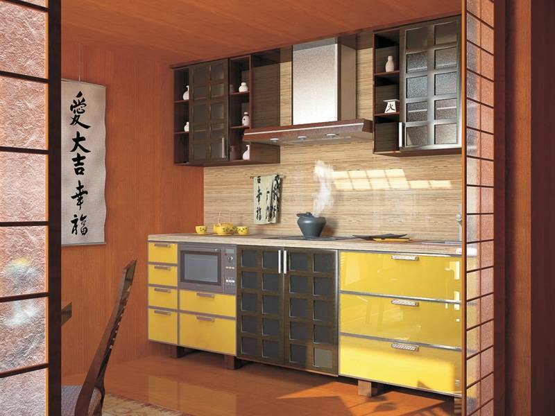 Дизайн кухни в японском стиле – основные черты и примеры интерьера