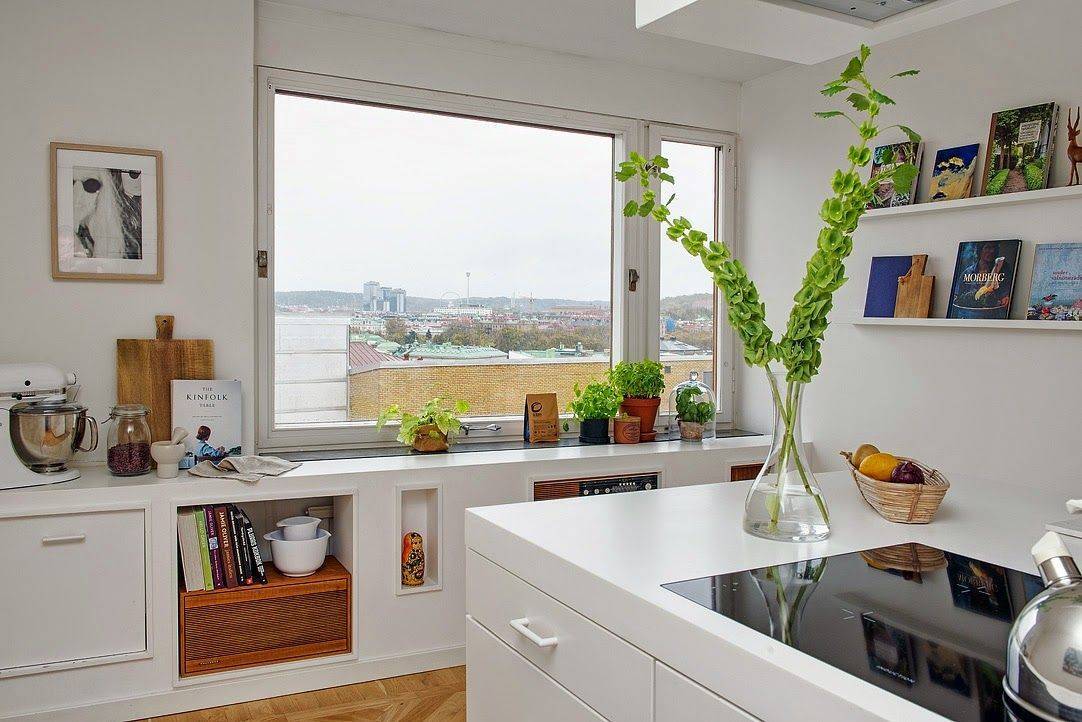 Кухня с раковиной у окна - дизайн и особенности размещения (+50 фото идей)