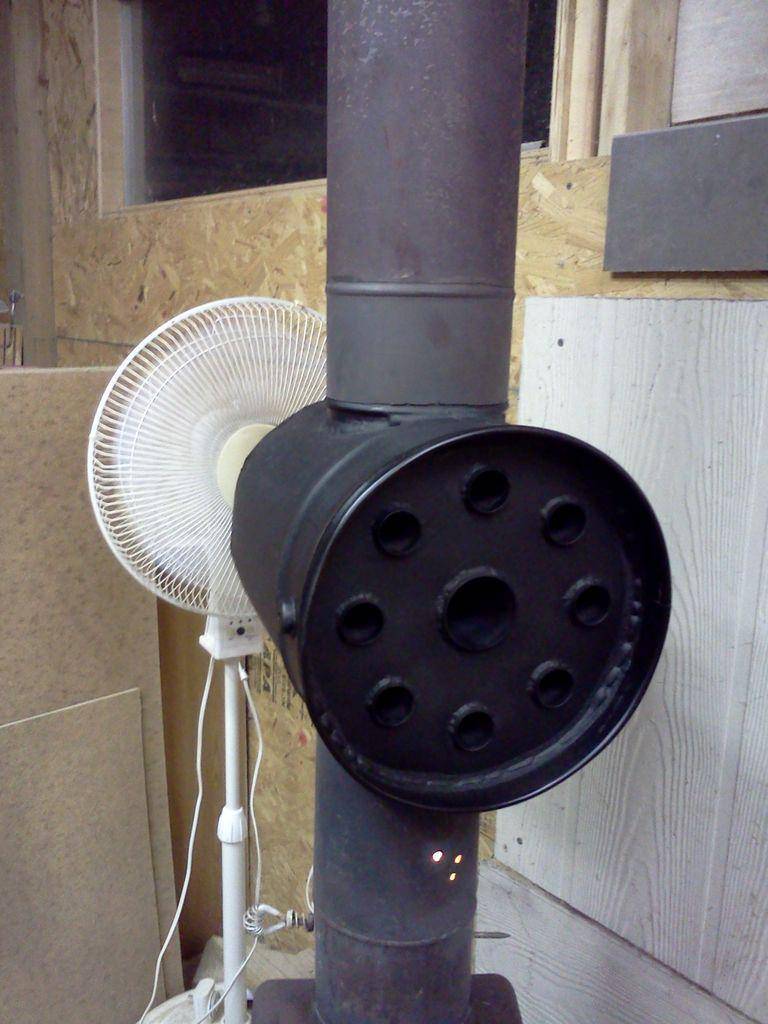 Как установить воздушный или водяной теплообменник на трубу дымохода своими руками