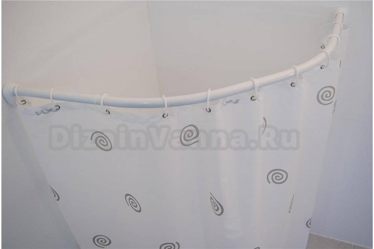 Штанга для шторы в ванную: виды, формы и установка