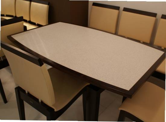 Столы из искусственного камня: кухонный раздвижной обеденный стол с каменной столешницей, акриловый искусственный камень
