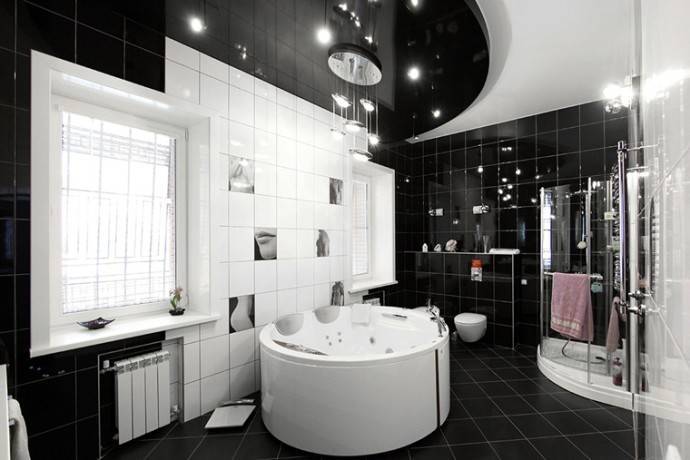 Дизайн черно-белой ванной комнаты + 75 фото - «интерьер ванной» » все о сауне