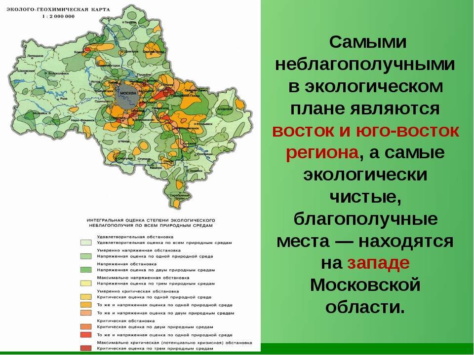 Сравнение районов москвы по экологической ситуации