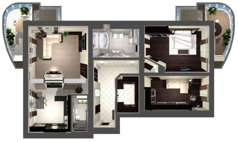 Лучшая планировка 3 комнатной квартиры - варианты планировки и обзор оригинальных идеи и сочетания (85 фото и видео)