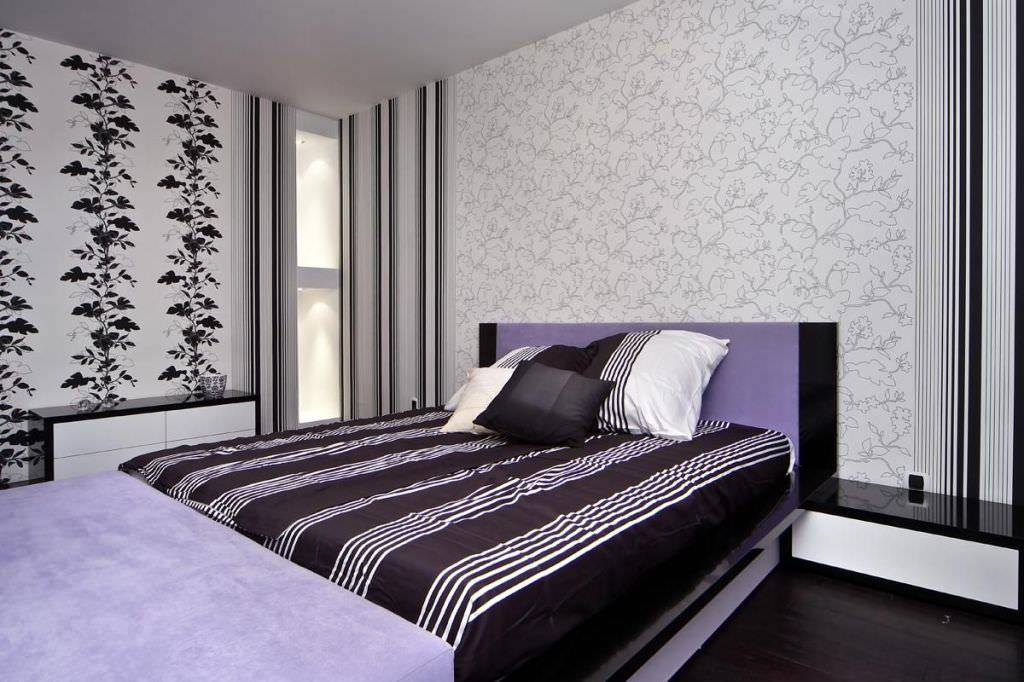 Сочетание обоев в интерьере спальни: особенности комбинирования, подбор цветов и мотивов