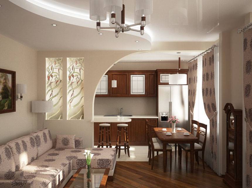 Дизайн кухни-гостиной (175 фото): совмещенная кухня с залом в квартире, нюансы объединенной комнаты, красивые варианты для маленькой площади