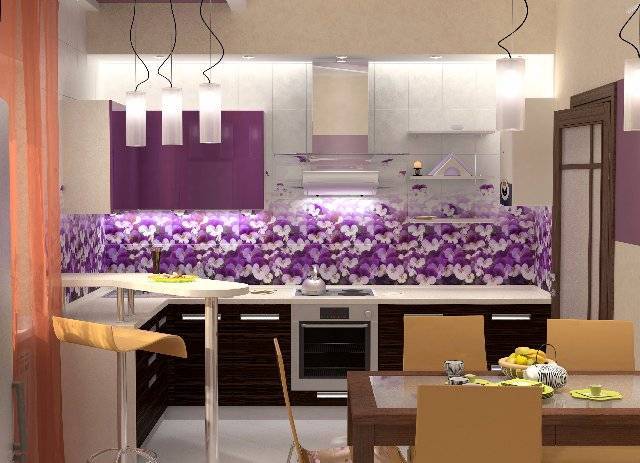 Фиолетовая кухня - 60 фото и 5 секретов дизайна