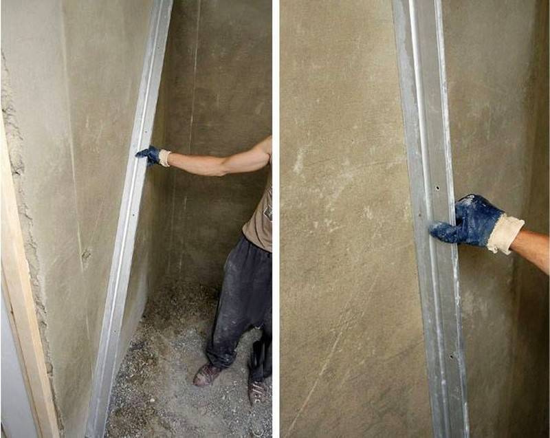 Как вывести угол 90 градусов на стенах при штукатрке