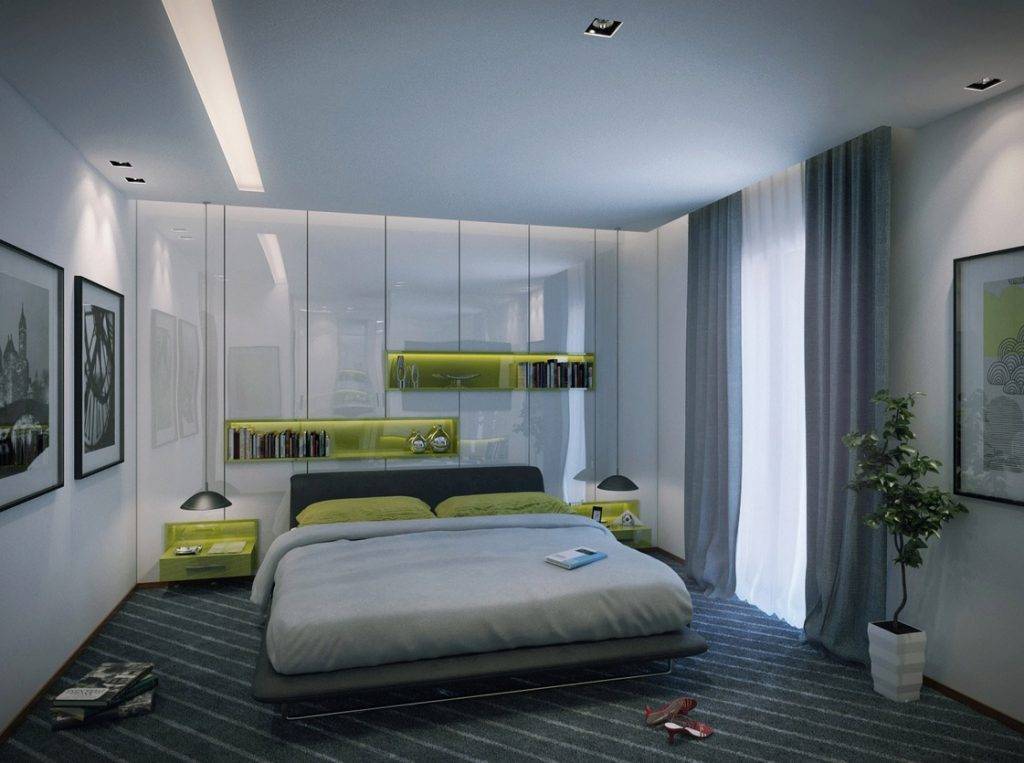 Интерьер спальной комнаты в стиле модерн