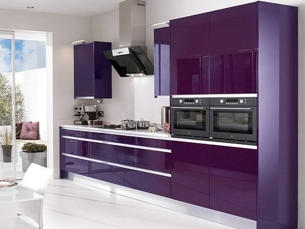 Кухня цвета баклажан (39 фото): кухонный гарнитур баклажанного цвета в интерьере кухни