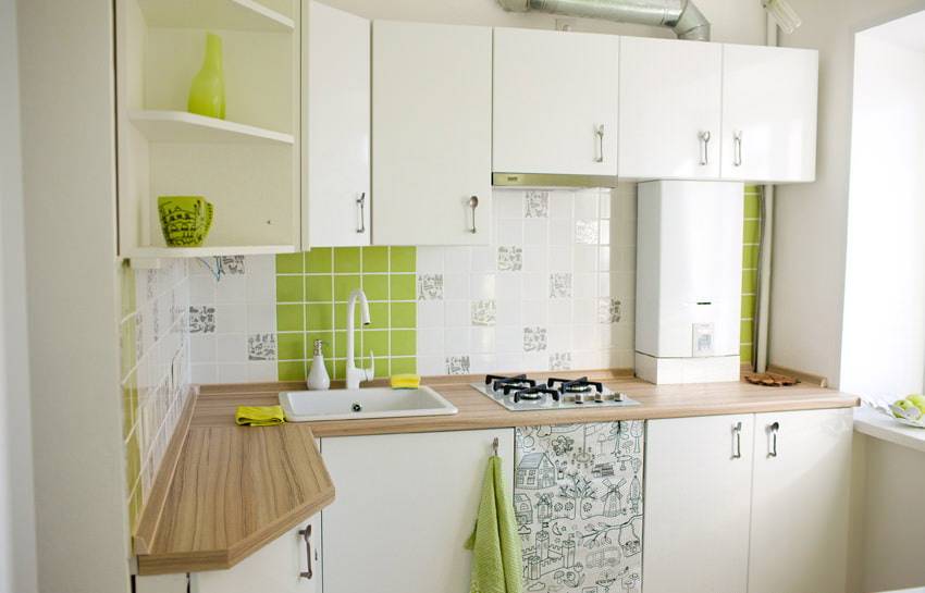 Кухня в «хрущевке» с газовой колонкой (45 фото): варианты дизайна помещения с угловым кухонным гарнитуром. как спрятать газовую колонку в интерьере?