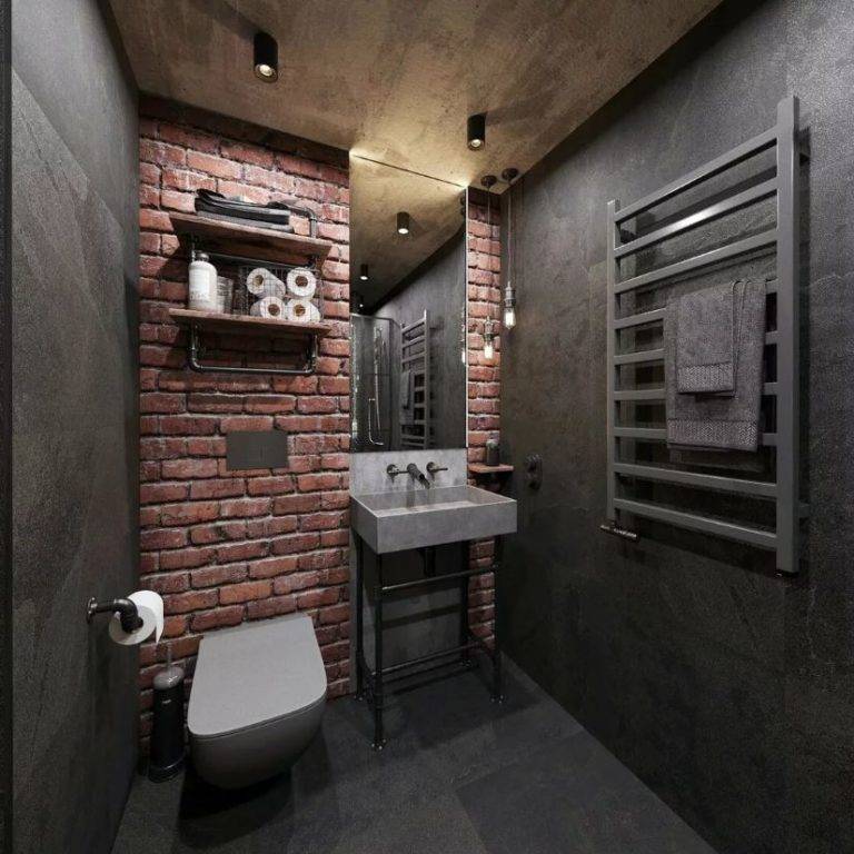 Интерьер ванной комнаты совмещённой с туалетом: 103 фото и 7 правил