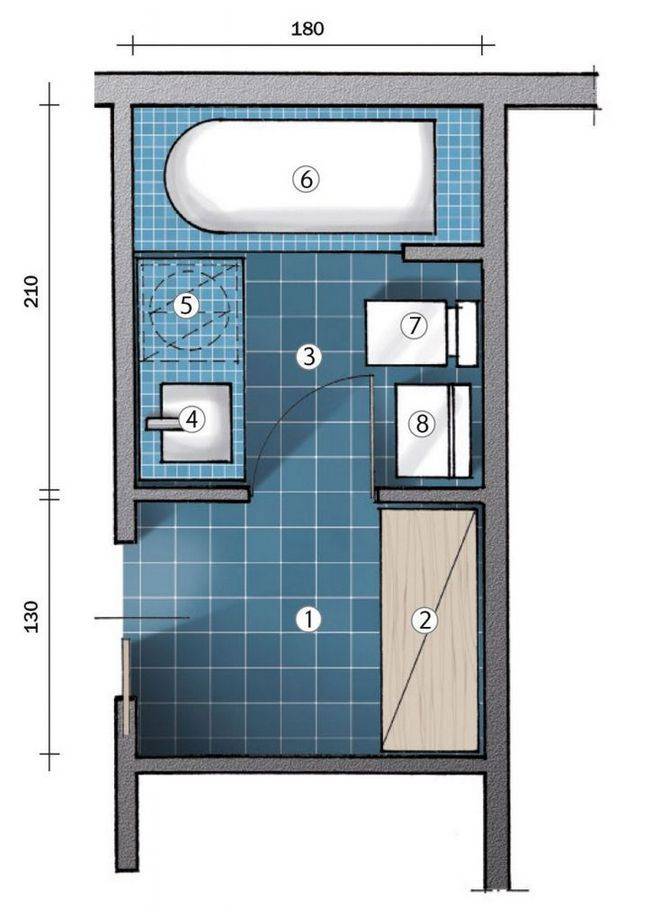 Ванная комната — интересные идеи планировки интерьера