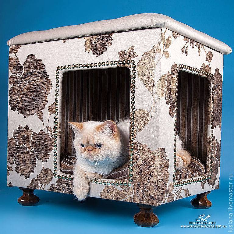 Домик для кошки своими руками из картонной коробки — пошаговая инструкция