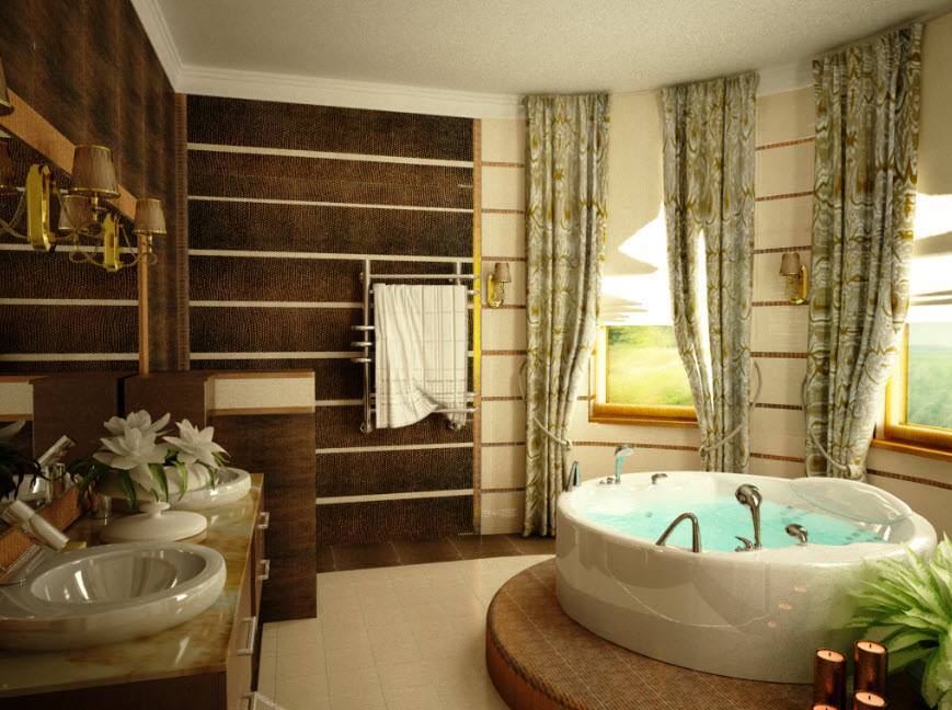Дизайн ванной в частном доме - 105 фото лучших стилей интерьера!