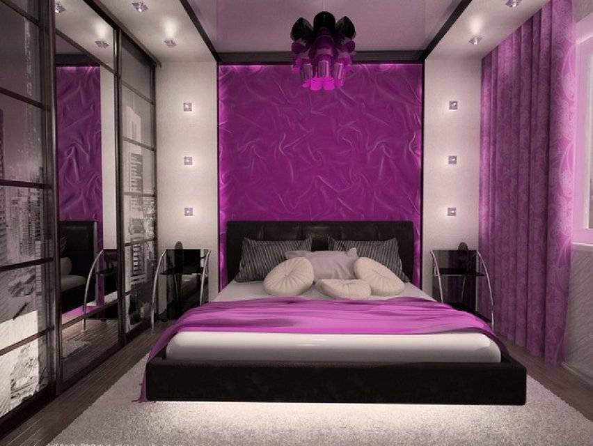 Сиреневая спальня (95 фото): какие тона обоев и штор выбрать? идеи для дизайна интерьера, сочетание с лавандовым и белым цветами. с какой мебелью сочетается?