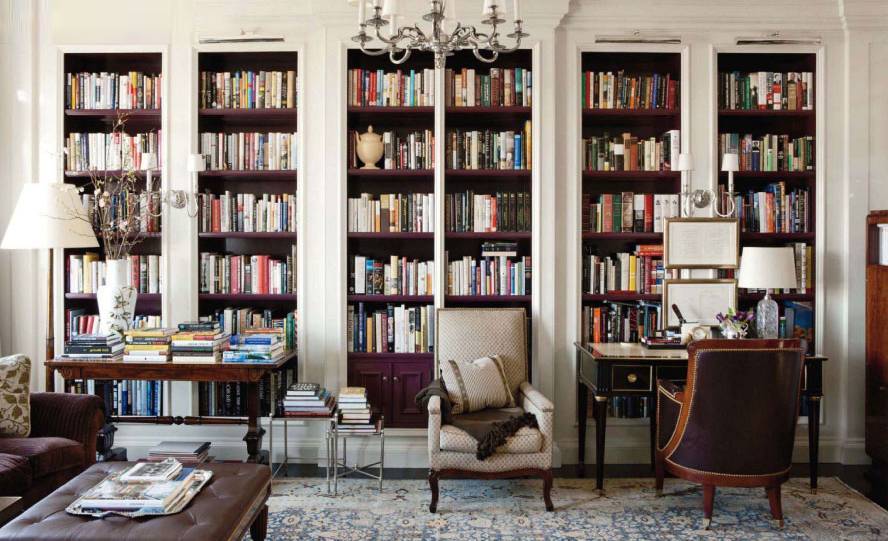 Интерьер домашней библиотеки: как создать ее в гостиной — 60 практичных идей