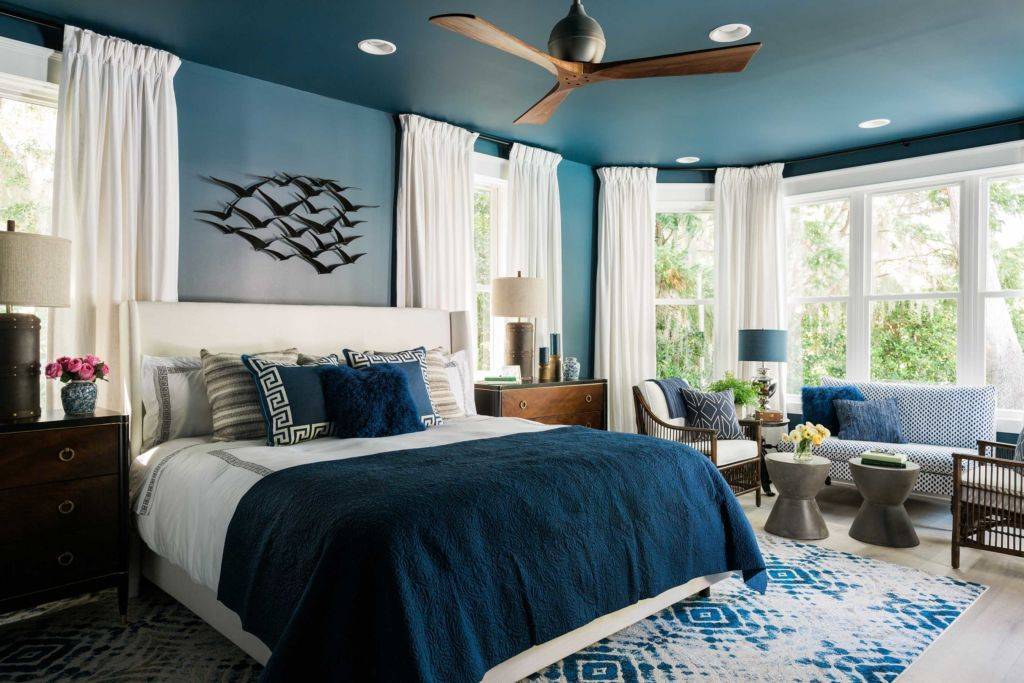 Бирюзовая спальня: топ-100 фото красивых идей в интерьере спальни