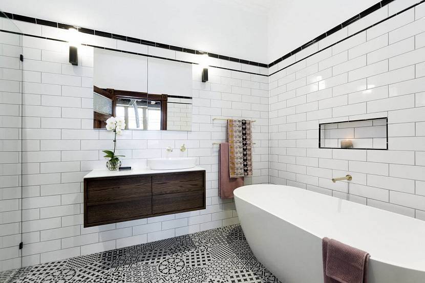 Плитка кабанчик в ванной комнате: 60+ фото интерьера ванной с плиткой кабанчик