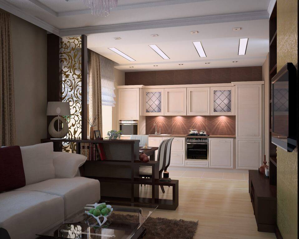 Кухня-гостиная 30 кв. м: дизайн, фото, интерьер и планировка проекта, совмещение и зонирование, квартира в современном стиле