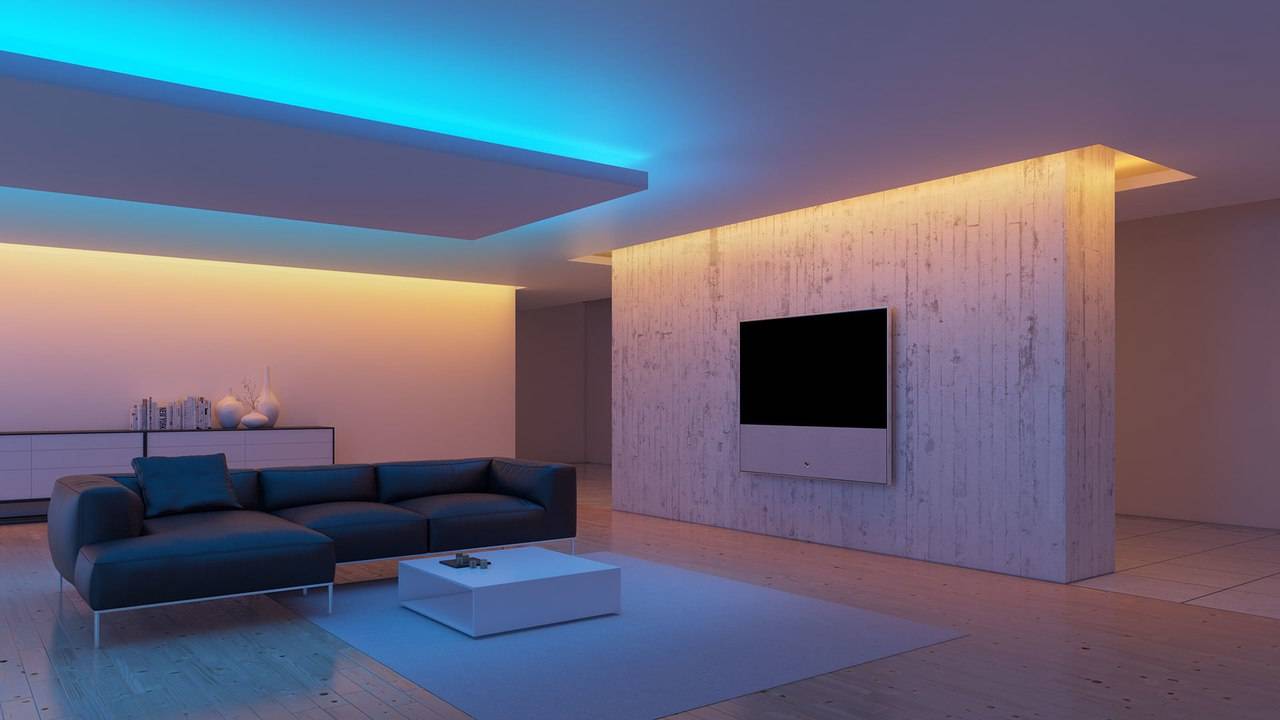 Неоновая подсветка для квартиры: светильники, лампы