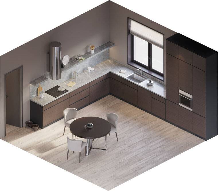 Прямые кухни 3 м (62 фото): дизайн кухонных гарнитуров в современном и других стилях, проекты с размерами линейных кухонь