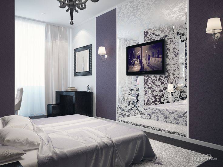 Серые обои в спальне (29 фото): дизайн интерьера с темно-серыми обоями
