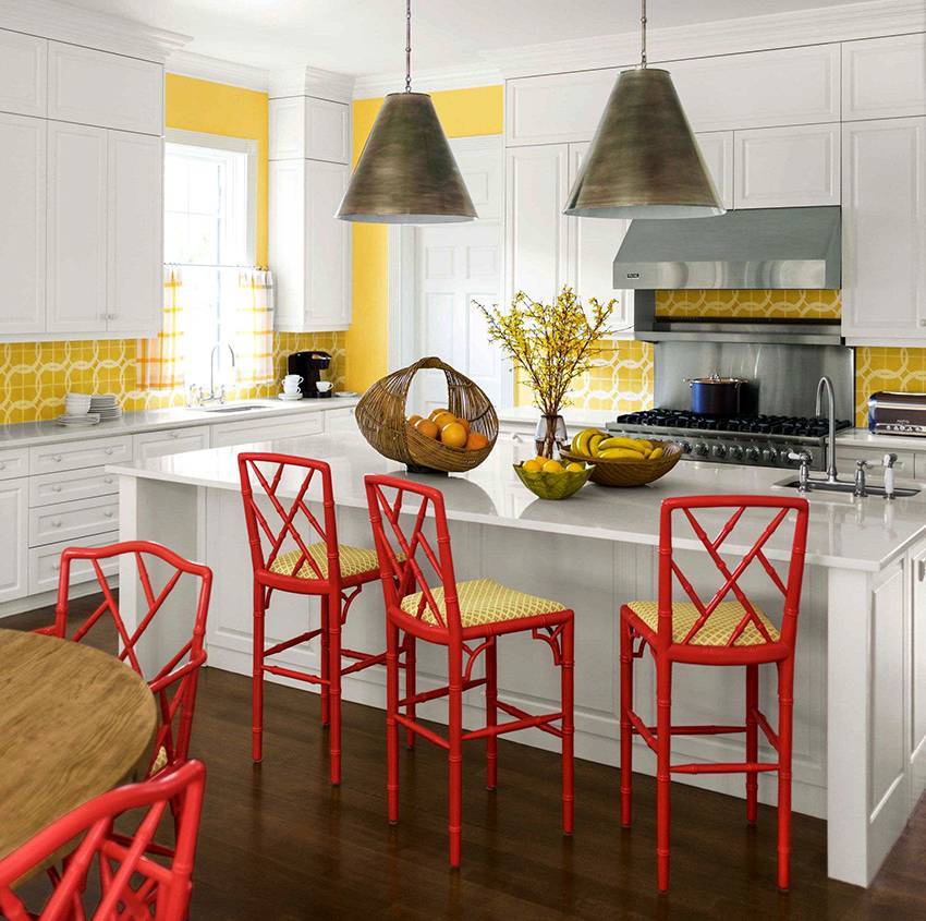 Желтая кухня в интерьере: 89 фото с яркими и солнечными интерьерами