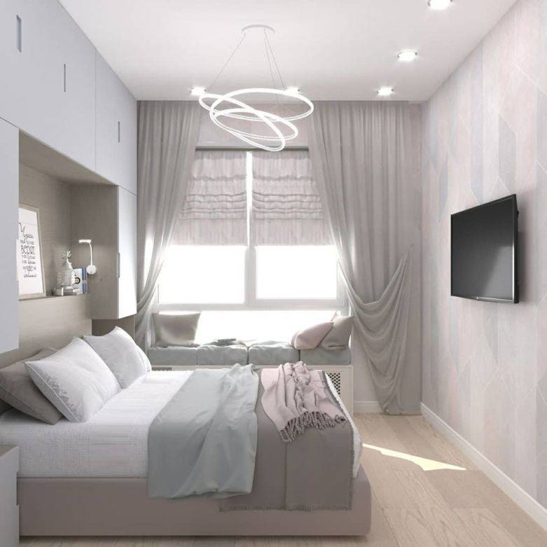 Дизайн спальни 15 кв. м. (110 фото): проект и планировка прямоугольной спальни с балконом 3х5 метров, идеи в интерьере, как обставить