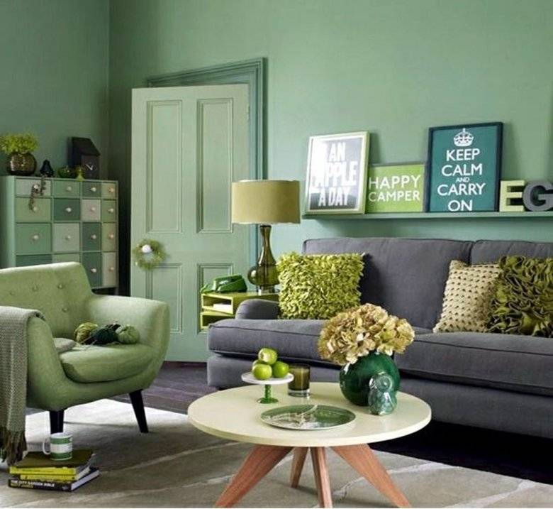 Зеленый цвет в интерьере (71 фото): с какими другими цветами он сочетается? стены в зелено-синих тонах, цветовая палитра зеленых оттенков