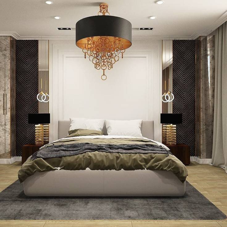 Спальня в стиле арт-деко - обзор лучших фото примеров современного дизайна