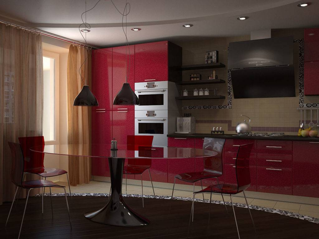 Кухни бордового цвета — фото лучших идей интерьера кухни бордового оттенка