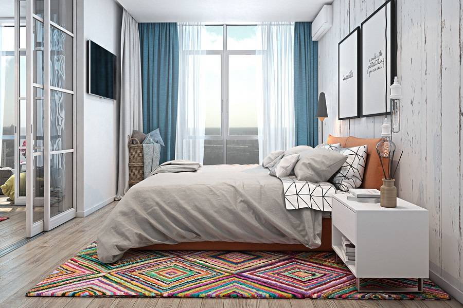 Спальня в скандинавском стиле (74 фото): дизайн интерьера маленькой спальни