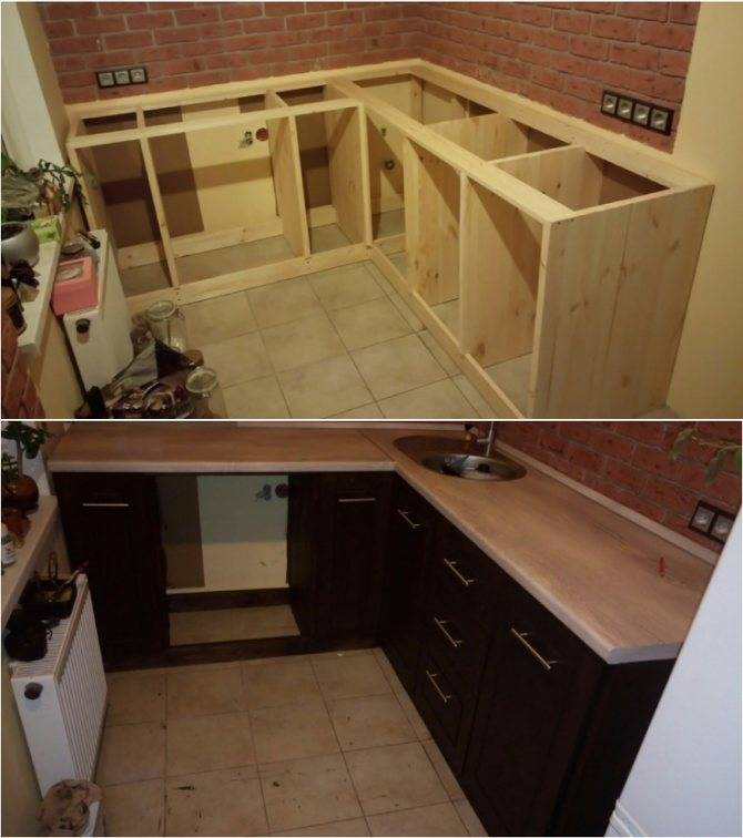 Кухонная мебель своими руками (84 фото): как сделать стол для кухни из дерева, реставрация, ремонт и сборка