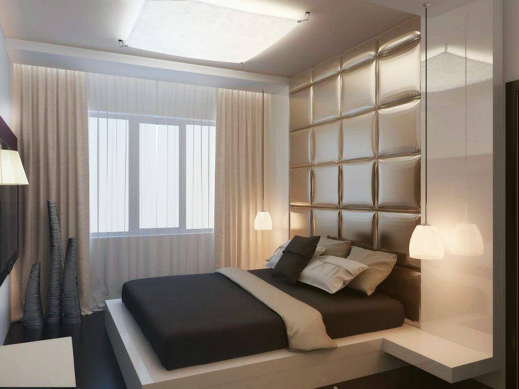 Дизайн спальни 18 кв м: фото, варианты освещения