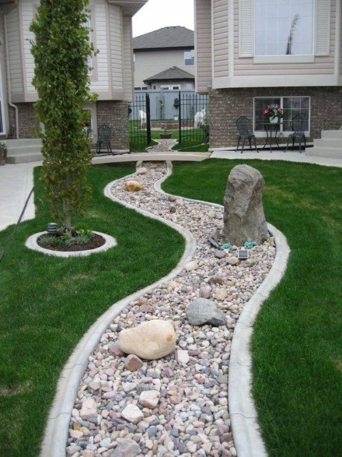 Камни для ландшафтного дизайна (58 фото): искусственные декоративные камни для ландшафта, галька для сада