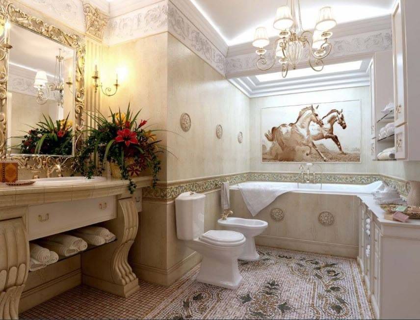 Ванные комнаты в классическом стиле: особенности дизайна и варианты оформления