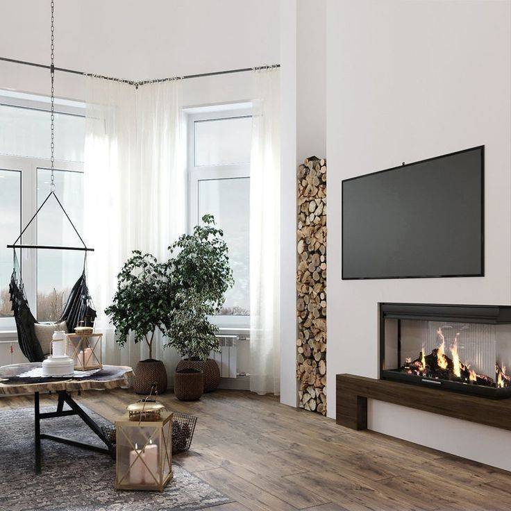 Гостиная с камином (95 фото): современный дизайн интерьера зала в маленькой квартире, комната в английском стиле