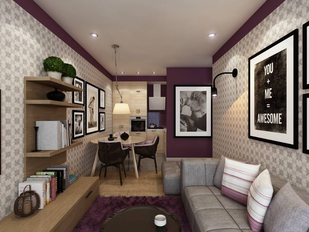 Дизайн однокомнатной квартиры. 50  фото-идей оформления современного интерьера 1 комнатных квартир