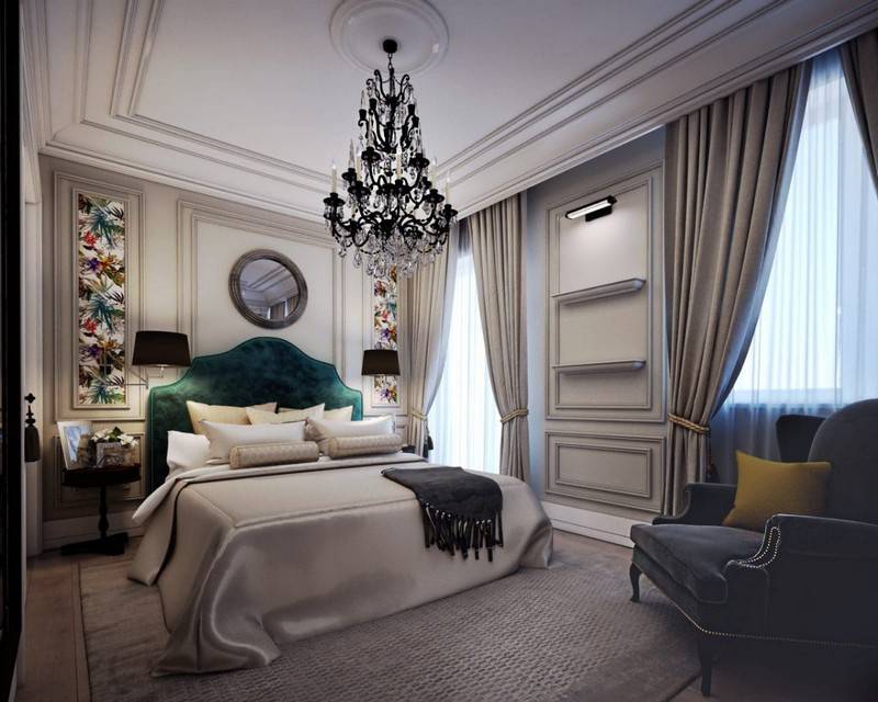 Спальная комната в неоклассическом стиле