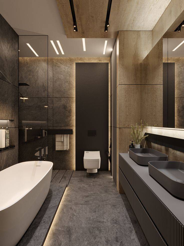 Дизайн ванной в современном стиле: особенности, фото в интерьере